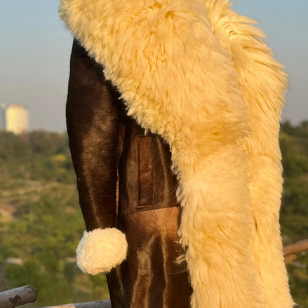 Vin Diesel Sheep Fur cowhide Long Coat
